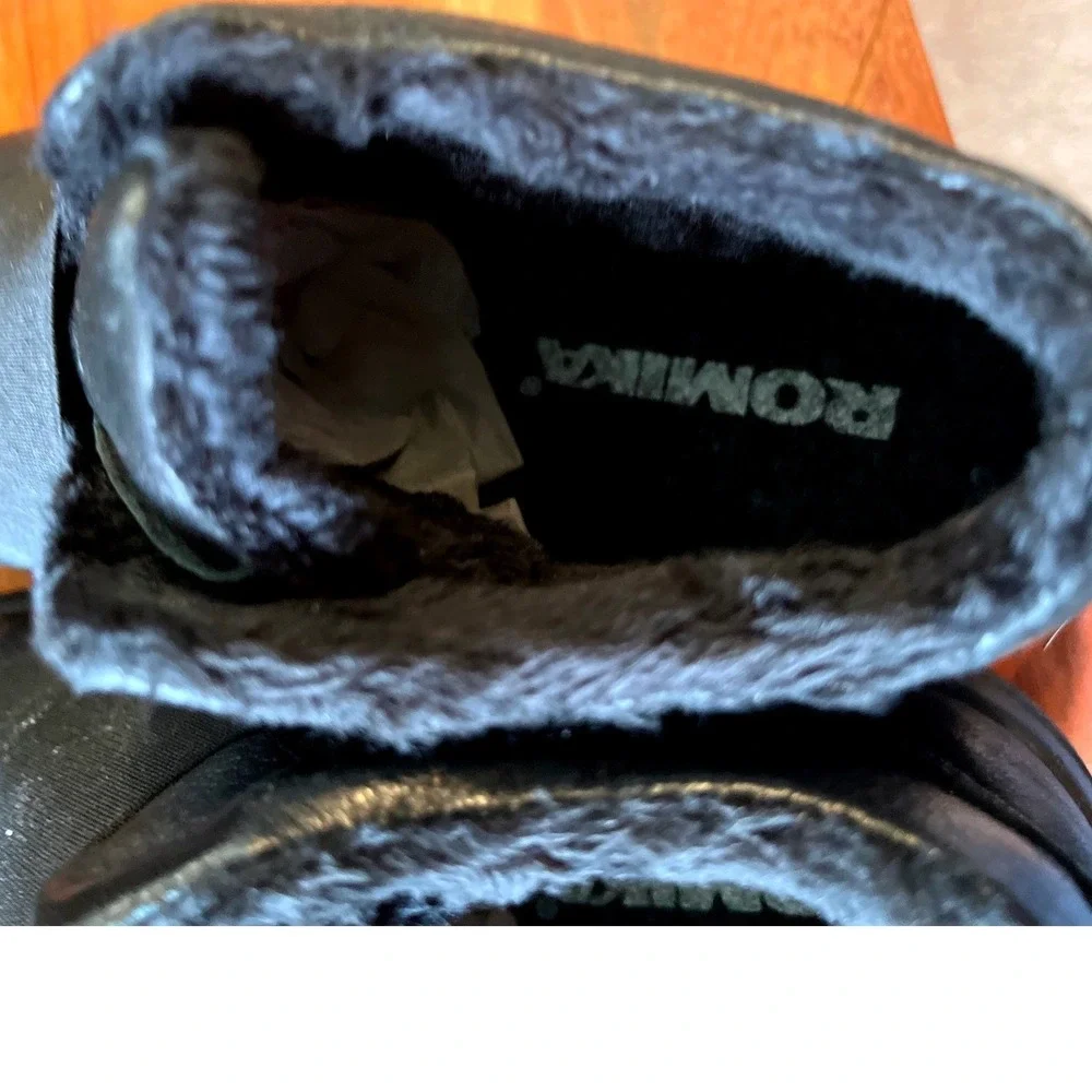 Romika Topdry Tex Waterproof Leather Ankle Boots Black Winter Shoes EU 36/US 5.5
